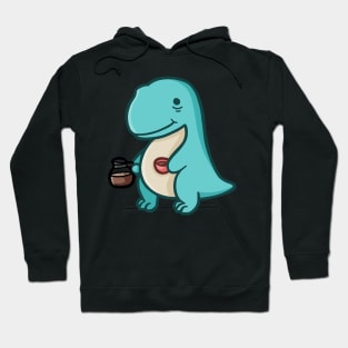 Coffee Junkie T-Rex, Dino, Dinosaur Hoodie